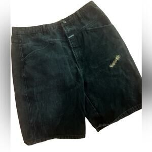 Vtg Y2K Marithe Francois Girbaud Acid Black Jean Denim Jort Shorts Men’s 40